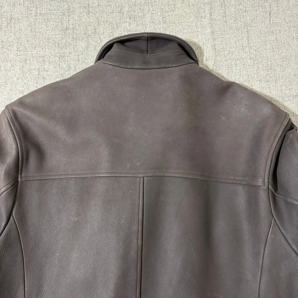 REILLY OLMES COLLECTION Jacket Men Small Dark Brown Soft Leather
